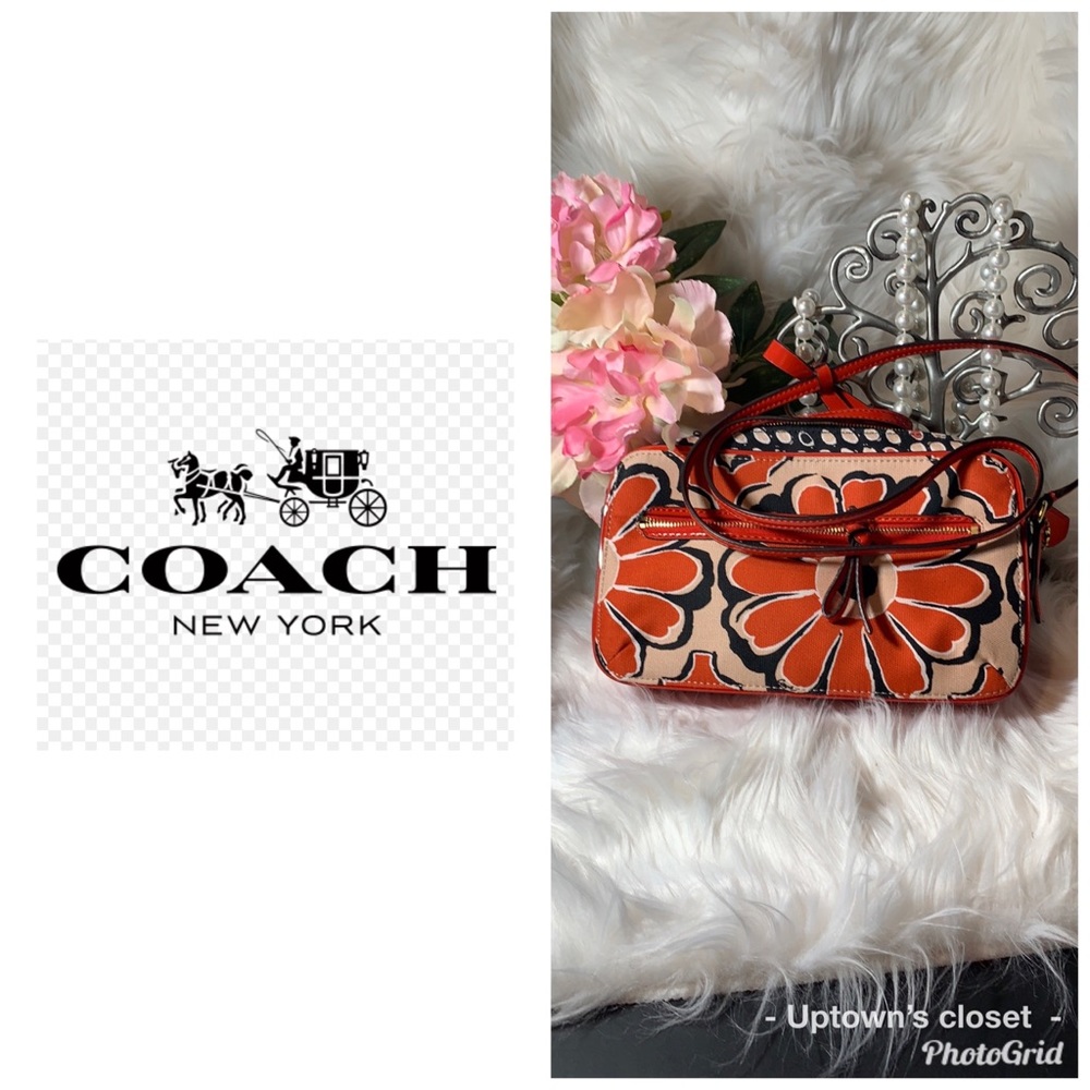 Coach Purse Desert Sky Poppy Flight Bag purse euc - Picture 3 of 8